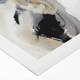 Elegant Moody Modern Wall Art – Abstract Black & Beige Canvas