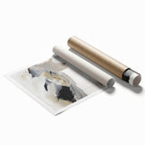 Elegant Moody Modern Wall Art – Abstract Black & Beige Canvas