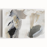 Elegant Moody Modern Wall Art – Abstract Black & Beige Canvas