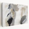 Elegant Moody Modern Wall Art – Abstract Black & Beige Canvas