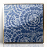 Large Abstract Wall Decor Online - Bold Spiral Texture in Blues