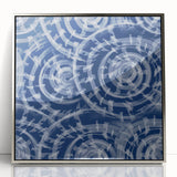 Large Abstract Wall Decor Online - Bold Spiral Texture in Blues