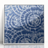 Large Abstract Wall Decor Online - Bold Spiral Texture in Blues