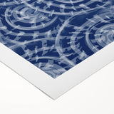 Large Abstract Wall Decor Online - Bold Spiral Texture in Blues