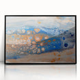 Abstract Fluid Canvas Art – Blue & Copper Modern Wall Decor
