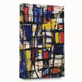 Geometric Abstract Expressionist Wall Art – Modern Canvas Print