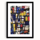Geometric Abstract Expressionist Wall Art – Modern Canvas Print