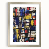 Geometric Abstract Expressionist Wall Art – Modern Canvas Print
