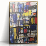 Geometric Abstract Expressionist Wall Art – Modern Canvas Print