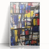 Geometric Abstract Expressionist Wall Art – Modern Canvas Print