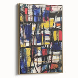Geometric Abstract Expressionist Wall Art – Modern Canvas Print