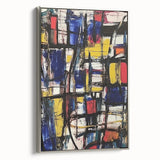 Geometric Abstract Expressionist Wall Art – Modern Canvas Print