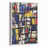 Geometric Abstract Expressionist Wall Art – Modern Canvas Print
