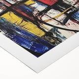 Geometric Abstract Expressionist Wall Art – Modern Canvas Print