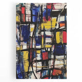 Geometric Abstract Expressionist Wall Art – Modern Canvas Print