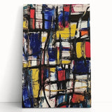 Geometric Abstract Expressionist Wall Art – Modern Canvas Print