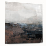 Earthen Harmony Abstracts - Tranquil Landscape Art in Brown and Gray