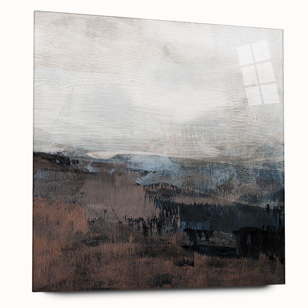 Earthen Harmony Abstracts - Tranquil Landscape Art in Brown and Gray