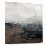 Earthen Harmony Abstracts - Tranquil Landscape Art in Brown and Gray