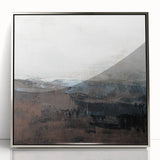 Earthen Harmony Abstracts - Tranquil Landscape Art in Brown and Gray