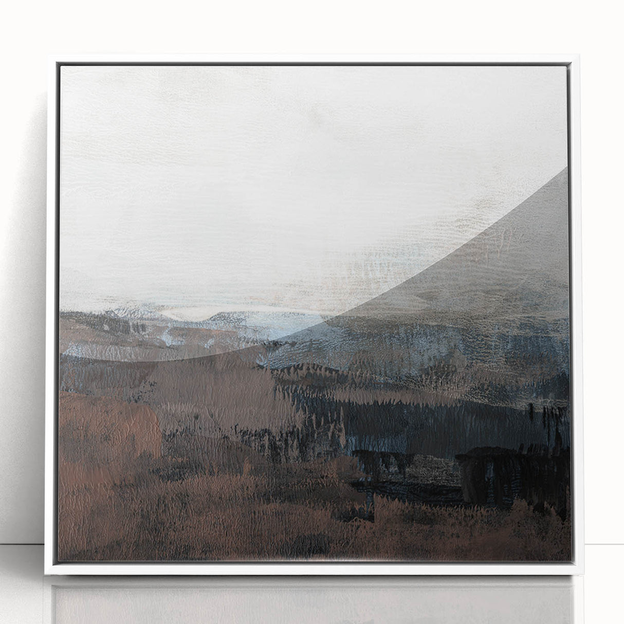 Earthen Harmony Abstracts - Tranquil Landscape Art in Brown and Gray