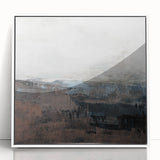 Earthen Harmony Abstracts - Tranquil Landscape Art in Brown and Gray