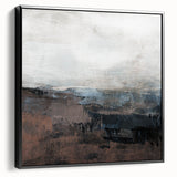 Earthen Harmony Abstracts - Tranquil Landscape Art in Brown and Gray