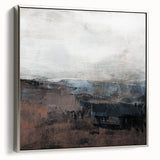 Earthen Harmony Abstracts - Tranquil Landscape Art in Brown and Gray