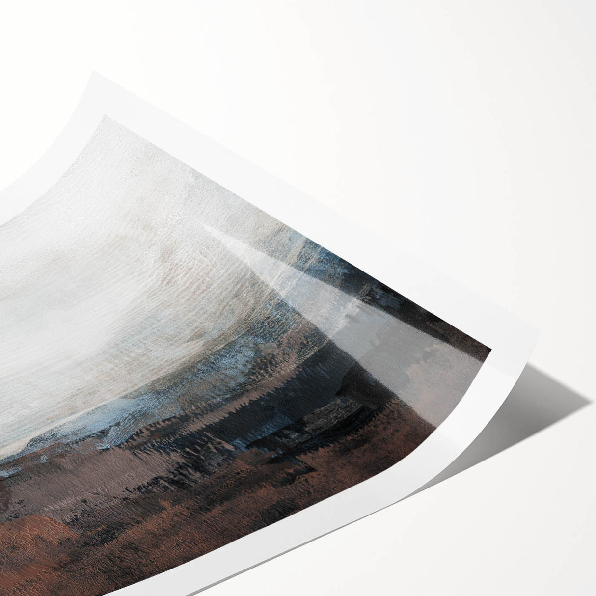Earthen Harmony Abstracts - Tranquil Landscape Art in Brown and Gray