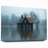 Submerged Serenity - Fine Art Photography Print of a Flooded House