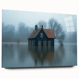 Submerged Serenity - Fine Art Photography Print of a Flooded House