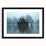 Submerged Serenity - Fine Art Photography Print of a Flooded House