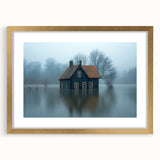 Submerged Serenity - Fine Art Photography Print of a Flooded House