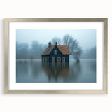 Submerged Serenity - Fine Art Photography Print of a Flooded House