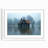 Submerged Serenity - Fine Art Photography Print of a Flooded House