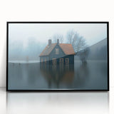 Submerged Serenity - Fine Art Photography Print of a Flooded House
