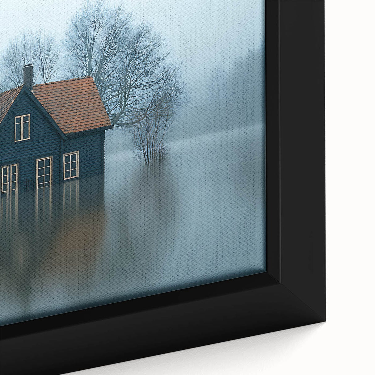 Submerged Serenity - Fine Art Photography Print of a Flooded House