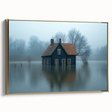 Submerged Serenity - Fine Art Photography Print of a Flooded House