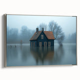Submerged Serenity - Fine Art Photography Print of a Flooded House