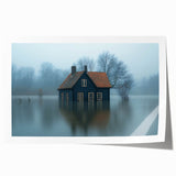 Submerged Serenity - Fine Art Photography Print of a Flooded House
