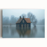 Submerged Serenity - Fine Art Photography Print of a Flooded House