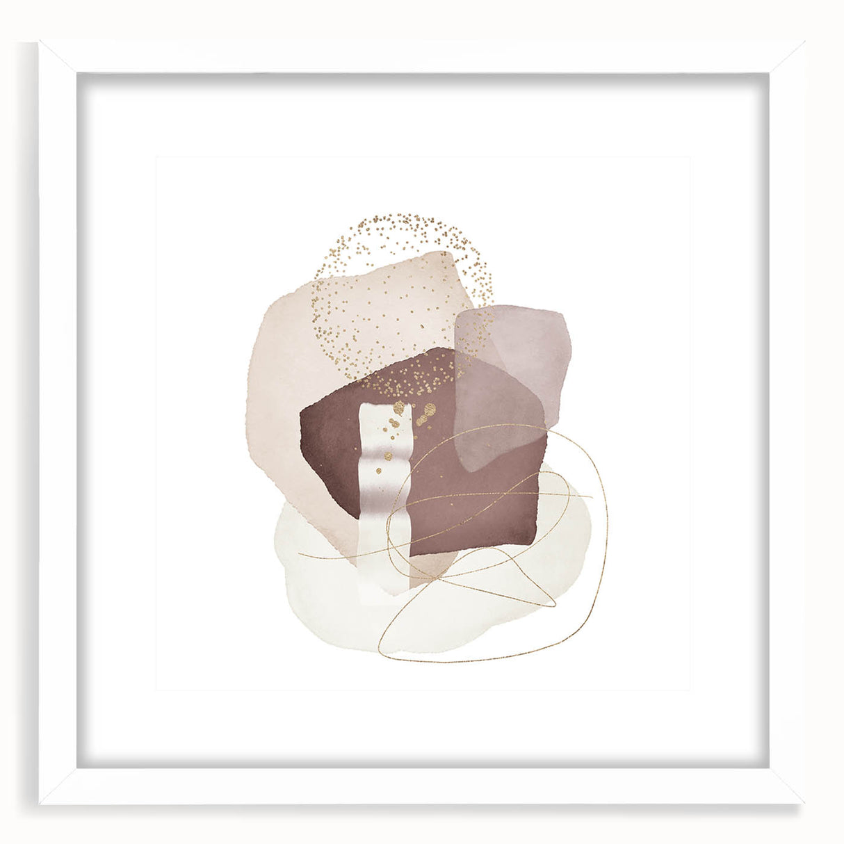 Minimalist Abstract Canvas Prints – Beige and Brown Geometric Wall Art