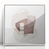 Minimalist Abstract Canvas Prints – Beige and Brown Geometric Wall Art