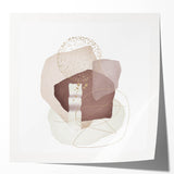 Minimalist Abstract Canvas Prints – Beige and Brown Geometric Wall Art