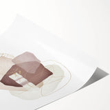 Minimalist Abstract Canvas Prints – Beige and Brown Geometric Wall Art