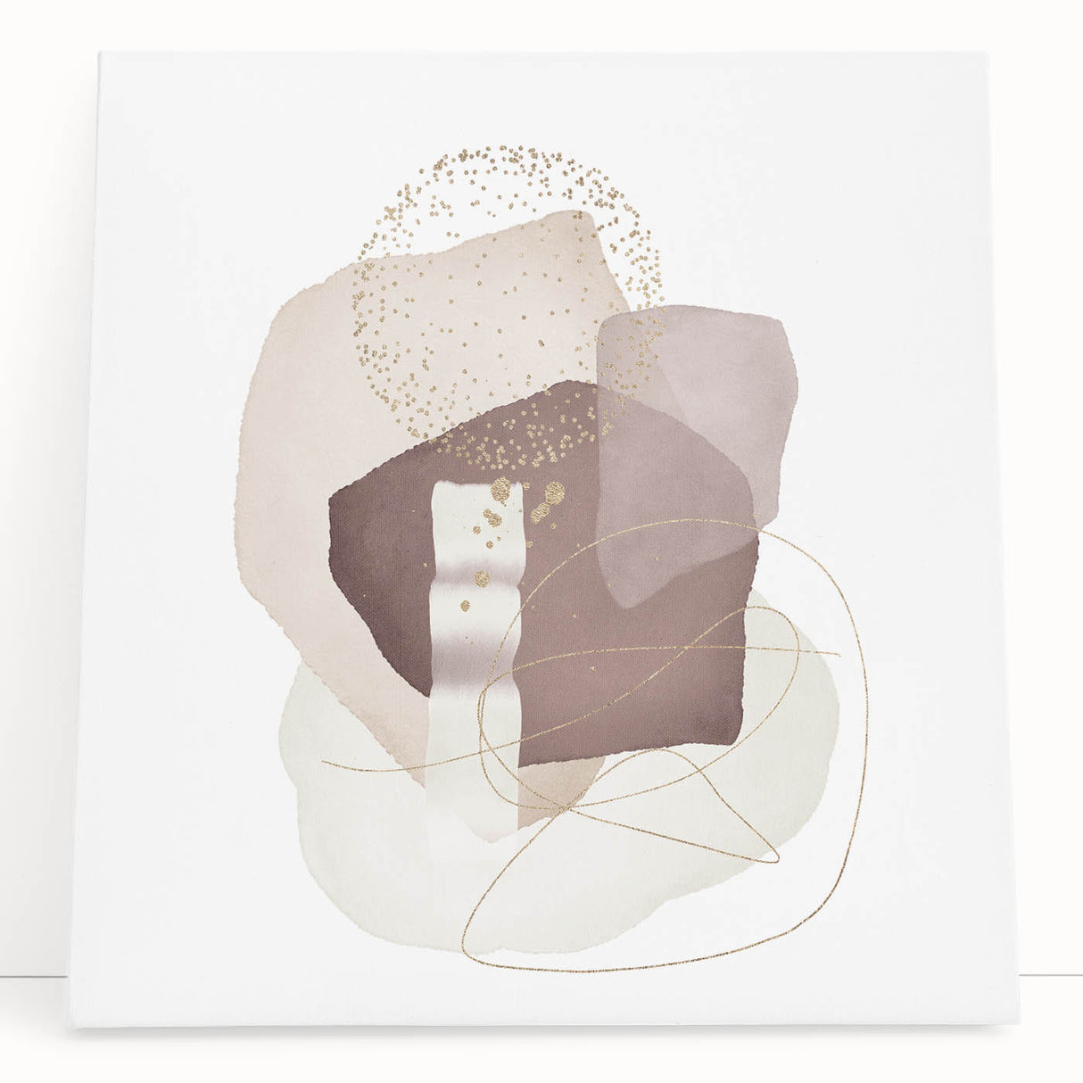 Minimalist Abstract Canvas Prints – Beige and Brown Geometric Wall Art