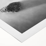 Black and White Minimalist Landscapes – Calm Ocean Rock Scene Print