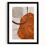 Modern Abstract Wall Art – Earthy Rustic Geometric Canvas