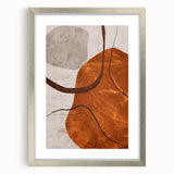 Modern Abstract Wall Art – Earthy Rustic Geometric Canvas