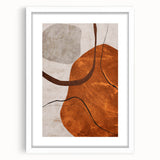 Modern Abstract Wall Art – Earthy Rustic Geometric Canvas